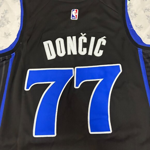 NBA Luka Doncic Dallas Mavericks Navy Statement Edition #77 Jersey - Picture 5 of 6